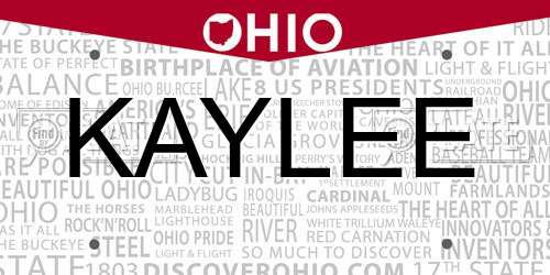 KAYLEE Ohio License Plate