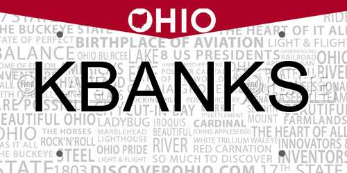 KBANKS Ohio License Plate