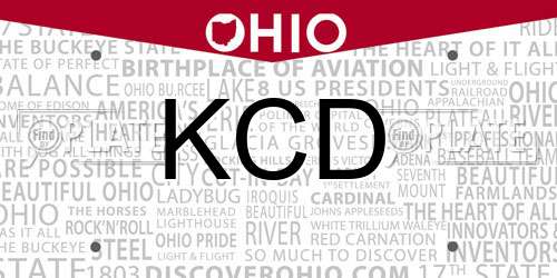 KCD Ohio License Plate