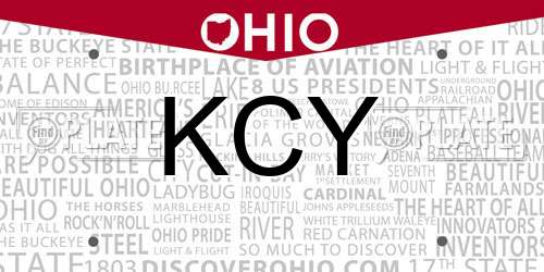 KCY Ohio License Plate