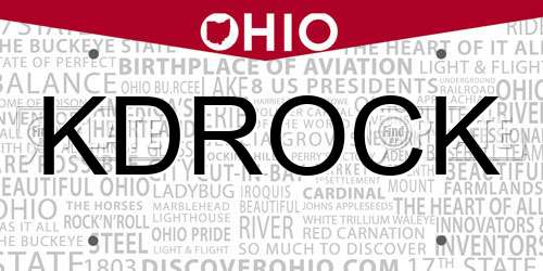 KDROCK Ohio License Plate