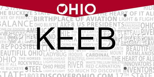 KEEB Ohio License Plate