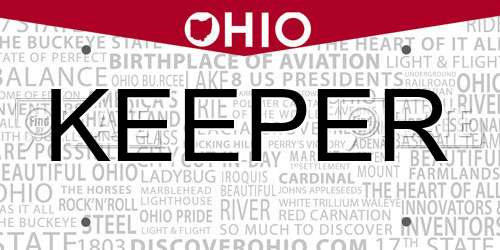 KEEPER Ohio License Plate