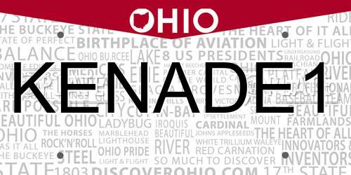 KENADE1 Ohio License Plate