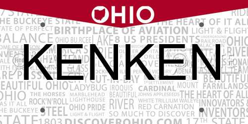 KENKEN Ohio License Plate