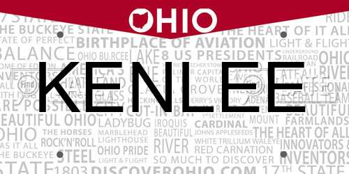 KENLEE Ohio License Plate