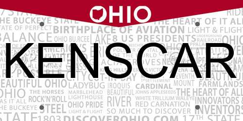 KENSCAR Ohio License Plate