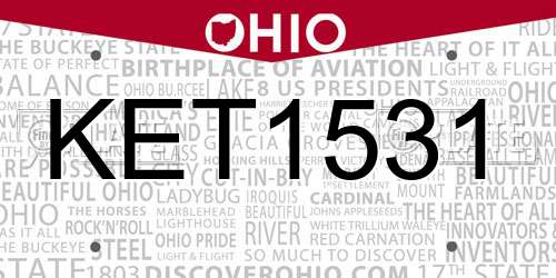 KET1531 Ohio License Plate