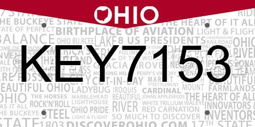 KEY7153 Ohio License Plate