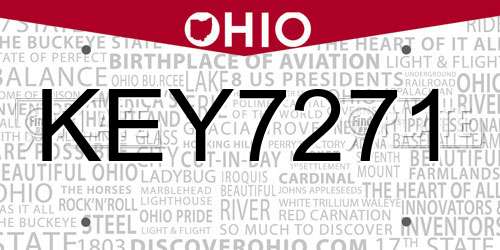 KEY7271 Ohio License Plate