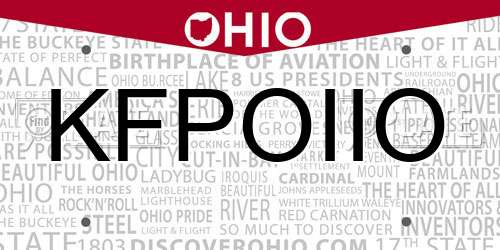 KFPOIIO Ohio License Plate