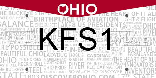 KFS1 Ohio License Plate