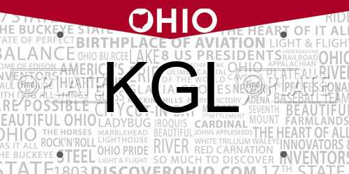 KGL Ohio License Plate