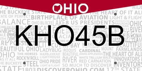 KHO45B Ohio License Plate