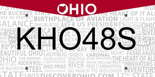 KHO48S Ohio License Plate