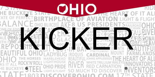 KICKER Ohio License Plate