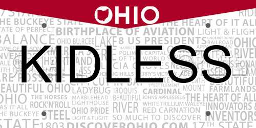 KIDLESS Ohio License Plate