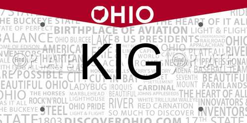 KIG Ohio License Plate
