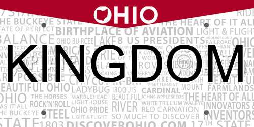 KINGDOM Ohio License Plate