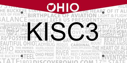 KISC3 Ohio License Plate