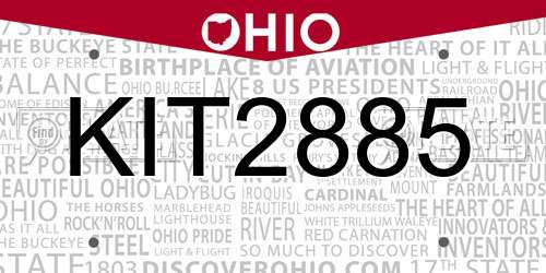 KIT2885 Ohio License Plate