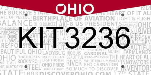 KIT3236 Ohio License Plate
