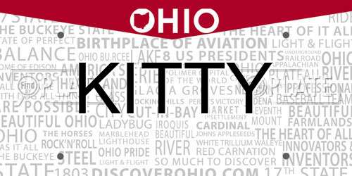 KITTY Ohio License Plate