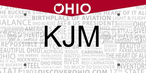 KJM Ohio License Plate