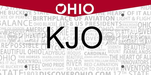 KJO Ohio License Plate