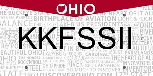 KKFSSII Ohio License Plate