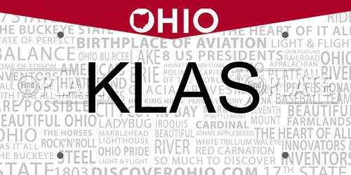 KLAS Ohio License Plate