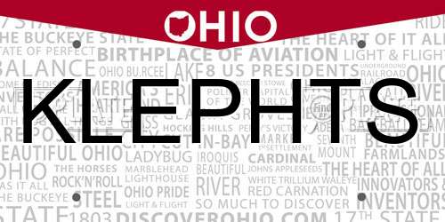 KLEPHTS Ohio License Plate