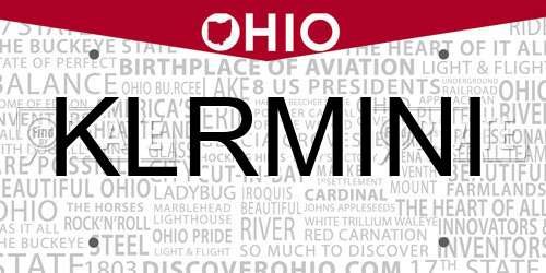 KLRMINI Ohio License Plate