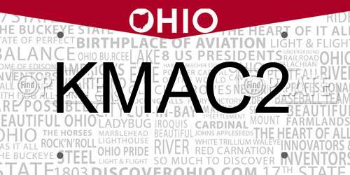 KMAC2 Ohio License Plate