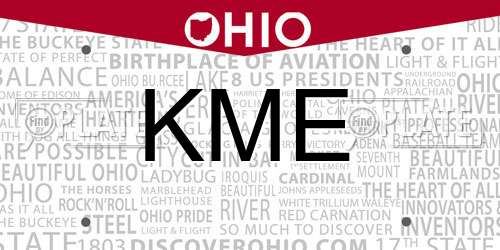 KME Ohio License Plate