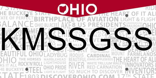 KMSSGSS Ohio License Plate