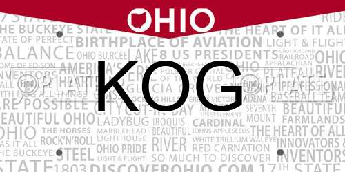 KOG Ohio License Plate