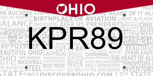 KPR89 Ohio License Plate