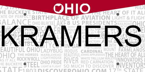 KRAMERS Ohio License Plate