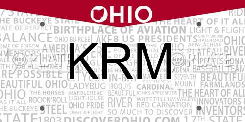 KRM Ohio License Plate