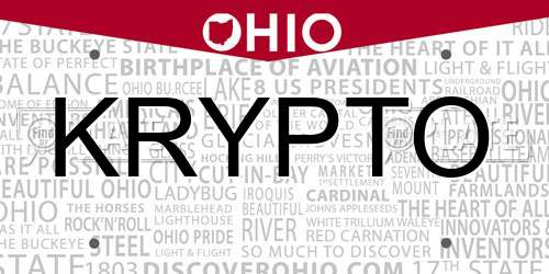 KRYPTO Ohio License Plate