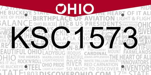 KSC1573 Ohio License Plate