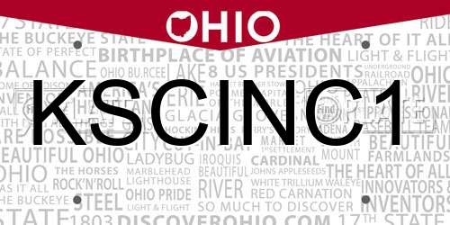 KSCINC1 Ohio License Plate