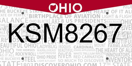 KSM8267 Ohio License Plate