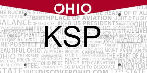 KSP Ohio License Plate