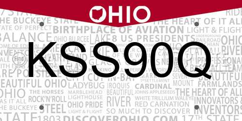 KSS90Q Ohio License Plate