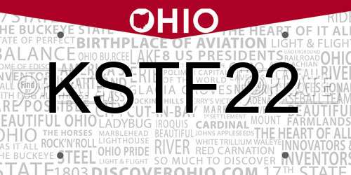 KSTF22 Ohio License Plate