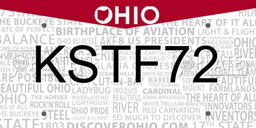 KSTF72 Ohio License Plate