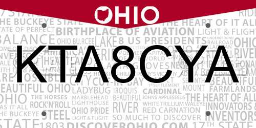 KTA8CYA Ohio License Plate