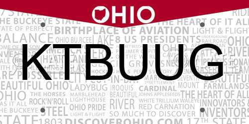 KTBUUG Ohio License Plate